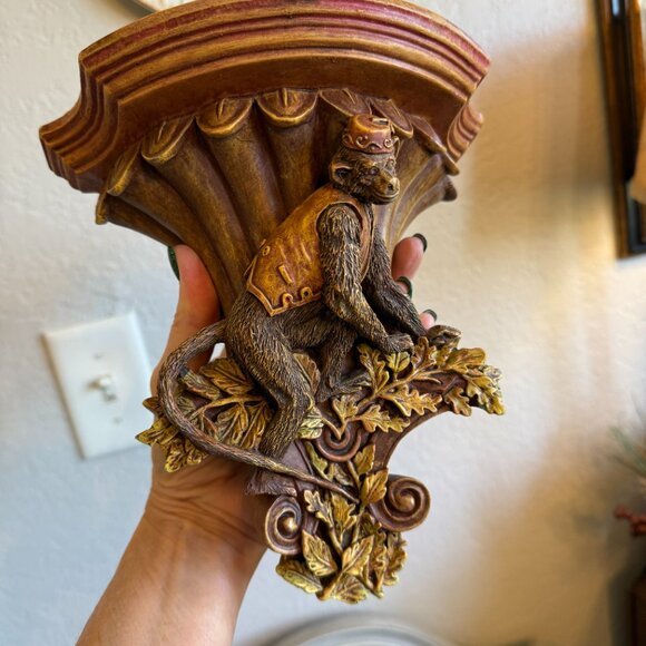 Vintage Bell Hop Monkey Wall Sconce/shelf plate - Picture 8 of 12